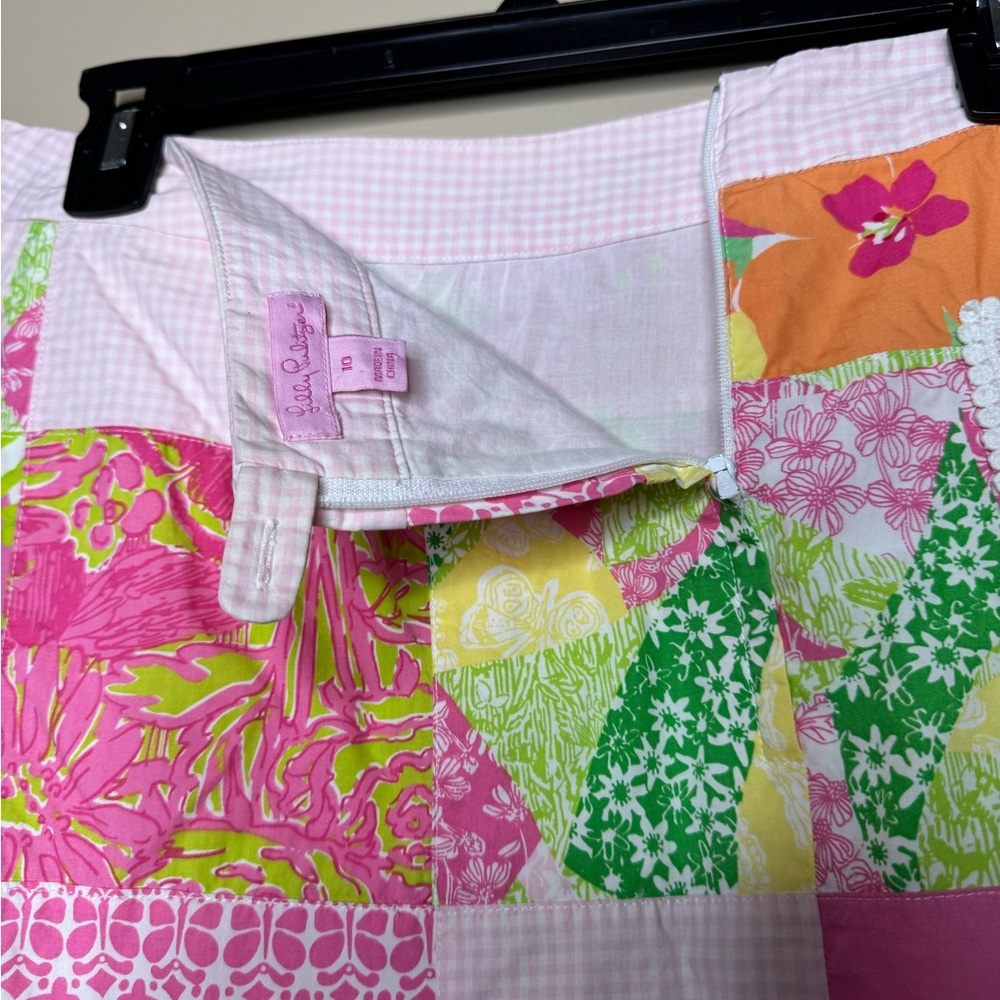 Lilly Pulitzer Pink and White Quilted Style Mini Skirt - Picture 12 of 16